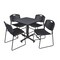 Kobe Kobe Square Table & Chair Set, Wood, Metal, Polypropylene Top TKB3030GY44BK - alternate 1